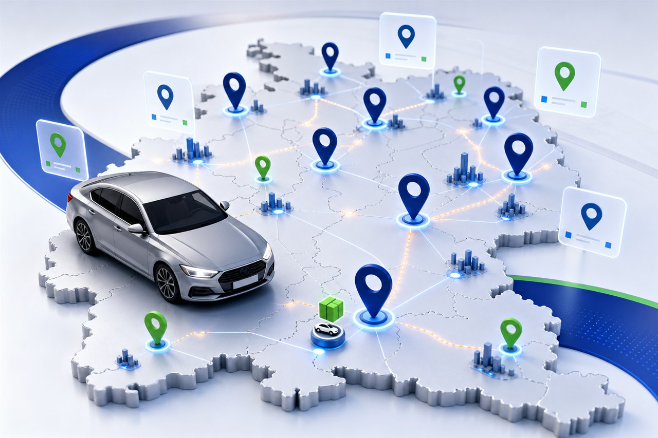 3D-Bild zur regionalen Autoabholung beim Autoankauf Berlin